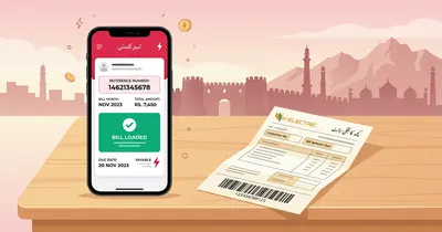 PESCO duplicate bill on a phone screen beside a printed electricity bill