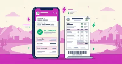 QESCO duplicate bill on a phone screen beside a printed electricity bill