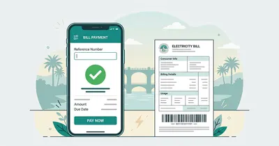 SEPCO duplicate bill on a phone screen beside a printed electricity bill